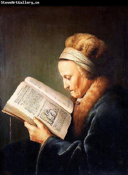 Gerard Dou Portrait of an old woman reading